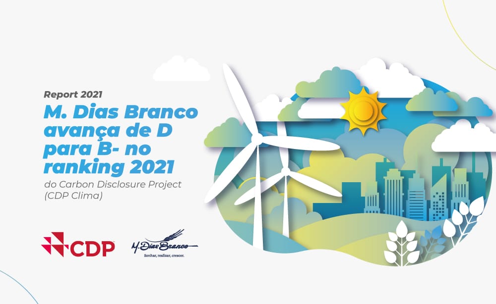 M. Dias Branco avança de D para B- no ranking 2021 do Carbon Disclosure Project (CDP Clima)